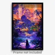 Art Poster - Vivacious Oasis (Psychedelic Trippy Weird 11x17 Print)