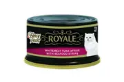 Fancy Feast Royale Wet Cat Food Whitemeat Tuna Affair & Seafood Strips 85g x 24