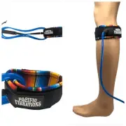 Pacific Vibrations Surfboard Longboard Knee leash 9Ft Blue 7mm double swivel