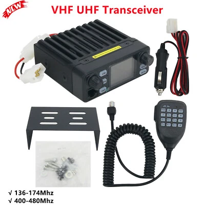 25W Mini Mobile Radio VHF UHF Transceiver 136-174Mhz 400-480Mhz HamGeek HG-8118