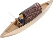 HOODANCOS Sail Boat Model Wooden Boat Decor Nautical Decorations for Home Desktop Ornament
