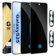 [2+2 Pack] Galaxy S25 Privacy Screen Protector, 2 Pack Privacy Tempered Film
