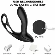 NEW Vibrating Prostate Massager Remote Anal Butt Plug Vibrator Mens USB Sex Toy