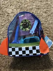 Bring on the Sun Sand Toy Backpack 9 Pc Truck Shovel Take More Rocket Ship Bag