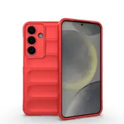 For Samsung Galaxy S25 Case, Wavy Shielding Cover, Red