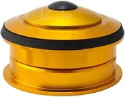 Bicycle 1-1/8" Bearing Headset, 44 Mm Frame 28.6mm Threadless Straight Steerer Fork Bearing Bike Headset(Gold)