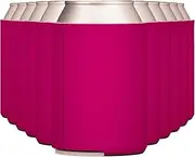 TahoeBay 12 Can Sleeves - Raspberry Beer Coolies for Cans and Bottles - Bulk Blank Drink Coolers - DIY Custom Wedding Favor, Funny Party Gift (Raspberry, 12)