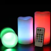 3Pcs Flameless LED Candles Battery Operated Flickering Flame Remote & Timer Gift