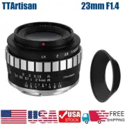 TTArtisan 23mm F1.4 APS-C MF Lens for Sony E / Fuji / for EOS-M / M43 Mount