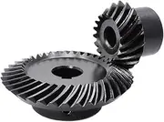 Gears Pinion Gear Motor Gear， Two Pieces Spiral Helical Bevel Gear 1.5M20T+40T Ration 1 to 2 Machine Parts