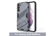 For Galaxy S22 Ultra 5G Stand Case Protector Shockproof Heavy Duty Cover-For Galaxy S22 Ultra-Grey