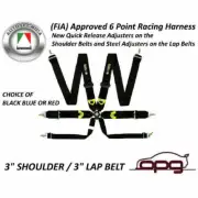 Monza Racing Harnesses 6 Point 3in Shoulder 3in Lap FIA / Cams Approved