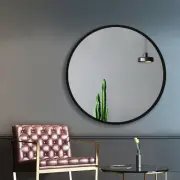 80CM Round Wall Mirror 3.2MM Thick Bathroom Vanity Makeup Cosmetic Home Decor