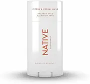 Deodorant - Natural Deodorant for Women and Men - Vegan, Gluten Free, Cruelty Free - Contains Probiotics - Aluminium Free & Paraben Free, Naturally Derived Ingredients - Citrus & Herbal Musk