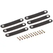 Drawer Pulls, 6.69" 6Pcs Leather Dresser Handles Door Knobs Cupboard Pull, Black