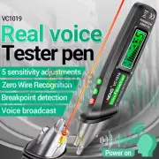 ANENG VC1019 Test Pen Voice Broadcast Voltage Detector 12-1000V Volt Current AC*