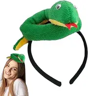 [Generic] Sanke Year Hairband - Green Snake Headdress | Snake Hair Accessories | Lightweight Snake Hairbands Snake Costume Headband | Stylish Animal Headband Women Hair Accessories For Women Men Photography Pro