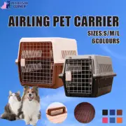 Crate Pet Travel Carrier Kennel Bag Dog Cat Rabbit Portable Tote Airline AU