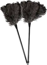 Healeved 2pcs Ostrich Duster Cleaning Brush Cleaner Reusable Duster Under Couch Sweeper Floor Vacuum Extendable Ceiling Fan Duster Ostrich Brush Car Vaccum Office Furniture Portable