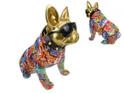 45cm Handcrafted Rocking Bulldog Art - Unique Home Decor Sculpture