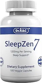 SleepZen7 Sleep Aid Supplement – All Natural Botanical Plant Sourced 1200 mg 100 Veggie Capsules Sleeping Support Organic Tart Cherry Valerian Root Extract No Filler Non GMO
