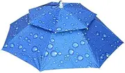 [Generic] Multicolor Foldable Rain Camping Hat Cap Fishing Double Sun Umbrella Outdoor Baseball Caps Bow Life Hat