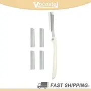 1 Set Eyebrow Razor Stainless Steel Eyebrow Trimmer Dermaplaning Tool White
