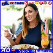 Stainless Steel Foldable Spoon Fork Camping Tableware Spork (Purple Spork) AU