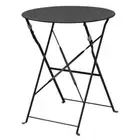 Bolero Black Pavement Style Steel Table Foldable Outdoors Furniture - 595mm