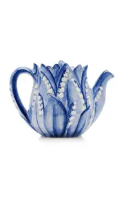 [Moda Domus] Lily Of The Valley Ceramic Teapot, Cream, and Sugar Set