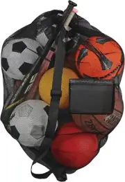 Extra Drawstring Large Sports Soccer Ball Bag Mesh Ball Bag Heavy Duty Bags Team