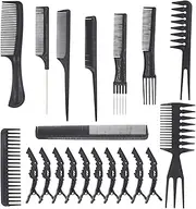 Labymos 20pcs Ha Color Mixing Dye Kit with Ha Clips Ha Coloring Set Salon Tool Ha Dyeing Tint Brush Comb for Home & Salon