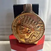 Avon Indian Head Penny Tribute After Shave Perfume Bottle Full w/ Box Early 70s