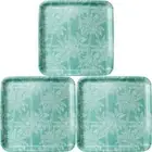 3x LVD Bamboo/Melamine Serving Dish Tray Home/Kitchen Decor 33x33cm Square Palm