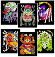 6-Pack of 8x10 Velvet Posters: Monster Mash-Up
