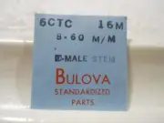 Bulova 6CTC - Watch Part #16M - Male Stem - Ht. 8.60 mm - Replacement / Repair