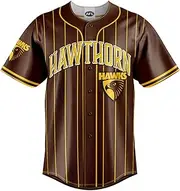 AFL 'Slugger' Baseball Shirt - Hawthorn Hawks - Tee - Aussie Rules