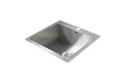 530x505mm Handmade Stainless Steel Topmount Kitchen Laundry Sink with Waste