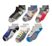 NWT Jefferies Socks Boy's Tech Sport 1/4 Socks 6-Pack Multi Size S