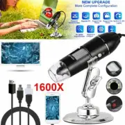 8 led 1600X 10MP USB Digital Microscope Endoscope Magnifier Camera with Stand