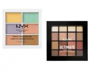 NYX Color Correcting Concealer Palette-3C & Ultimate Shadow Palette-Warm Neutral