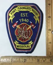 Fort Leonard Wood Missouri Patch Fire Department Rescue EMT Established 1940