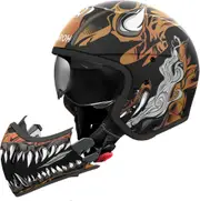 Airoh J 110 Oni, modular helmet , color: Matt Black/Light Brown/Grey , size: M