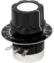 Aexit RV24YN (Potentiometer) 20S B103 10K Ohm Rotary Taper Carbon Potentiometer Pots w Dial (67ry667qf282) w Knob