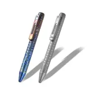 Titanium Alloy Practical Pocket Ball Pen Portable Signature Pen w/ 5 G2 Refills