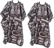 Healvian 2pcs Haircut Cape Protective Hairdressing Apron with Unique Design for Home and Salon Use for Hair Dyeing Perming and Styling