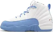[Nike] Jordan Girl's Jordan 12 Retro (Little Kid) White/University Blue/Lemon Venom 2 Little Kid M