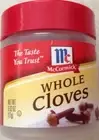 ***2 jars**1.24 oz**34 g McCormick Whole CLOVES Herbs Spice Seasoning