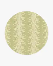 245' Round | Machine Washable Runner Rug | Kid & Pet Friendly | Indoor Rug | Tree Fern Matcha Green Flatwoven Rug by Sanderson | Ruggable