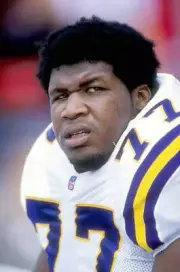 Minnesota Vikings offensive tackle Korey Stringer watches his - 1998 Old Photo